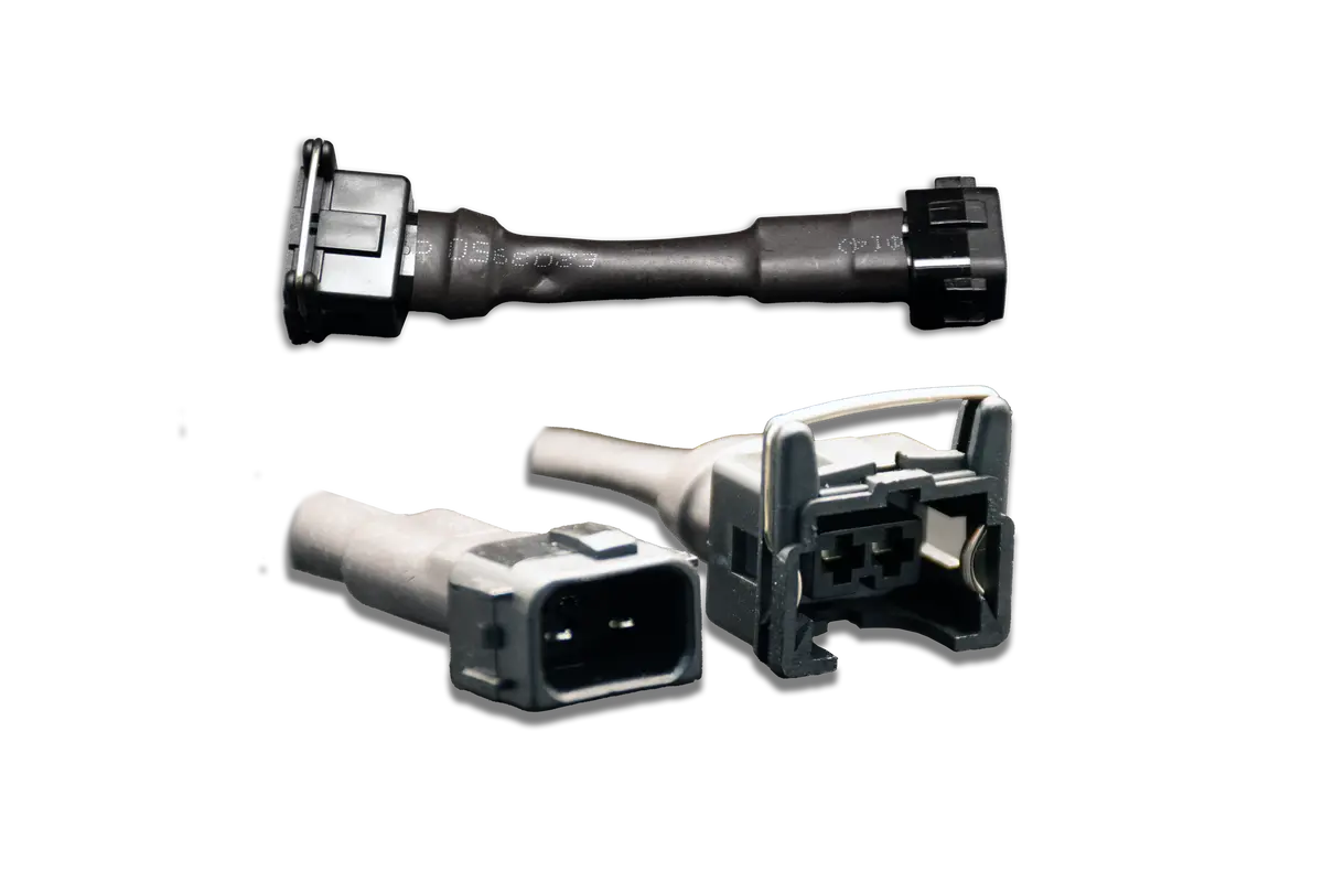 Set Of 4 Jetronic/Ev1 (Female) To Honda Obd2 (Male) Injector Plug Adaptors (Padpjtoh4) 1