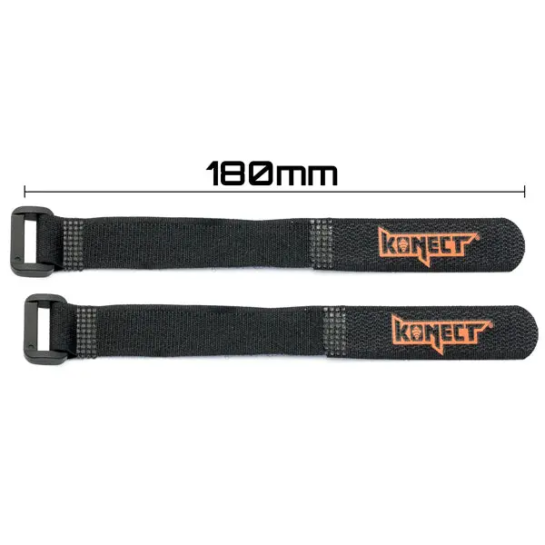 Konect 180 Mm Lipo Strape Black Color (2 Pieces) - Kn-Lipo.Strap-180 1