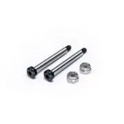Rc10 Front Inner 43Mm Hardened Hinge Pin W/Locknuts (2) 2Wd/4Wd Team Associated 1