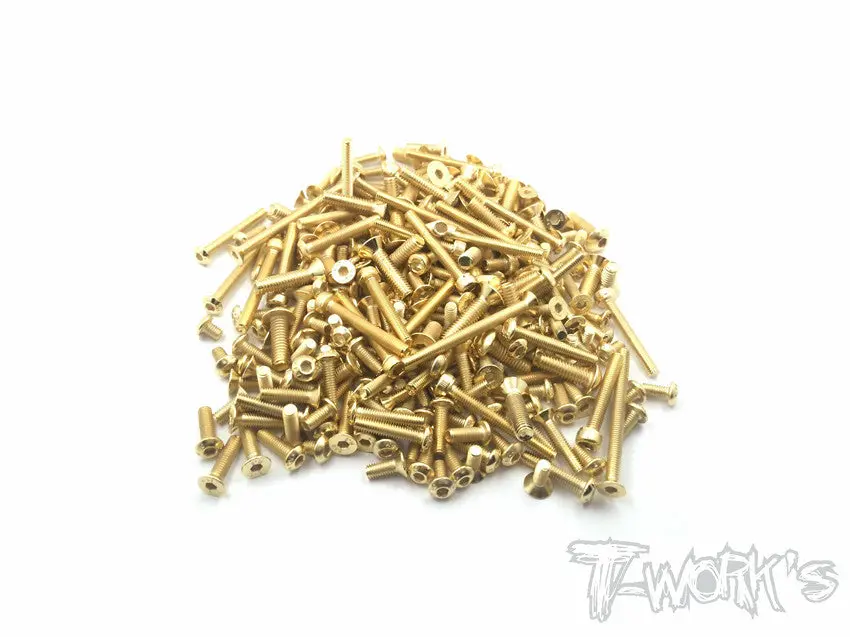 Gss-Rc10b74 Gold Plated Steel Screw Set 144Pcs. ( For Team Associated Rc10 B74 ) 1