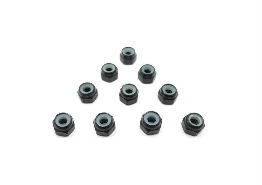 Mr33 Aluminum Lock Nuts 3Mm Black 10Pcs. Mr33-3Ln-B 1