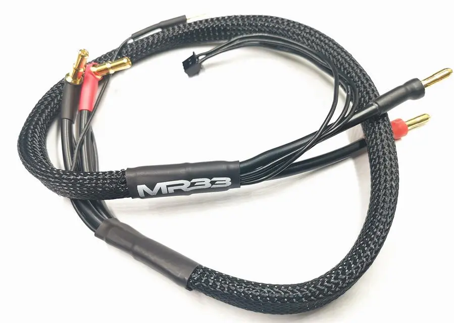 Mr33 2S All-Black Charging Lead - 600Mm - (4 / 5Mm Dual Plug - Xh) Mr33-Bcl600 1