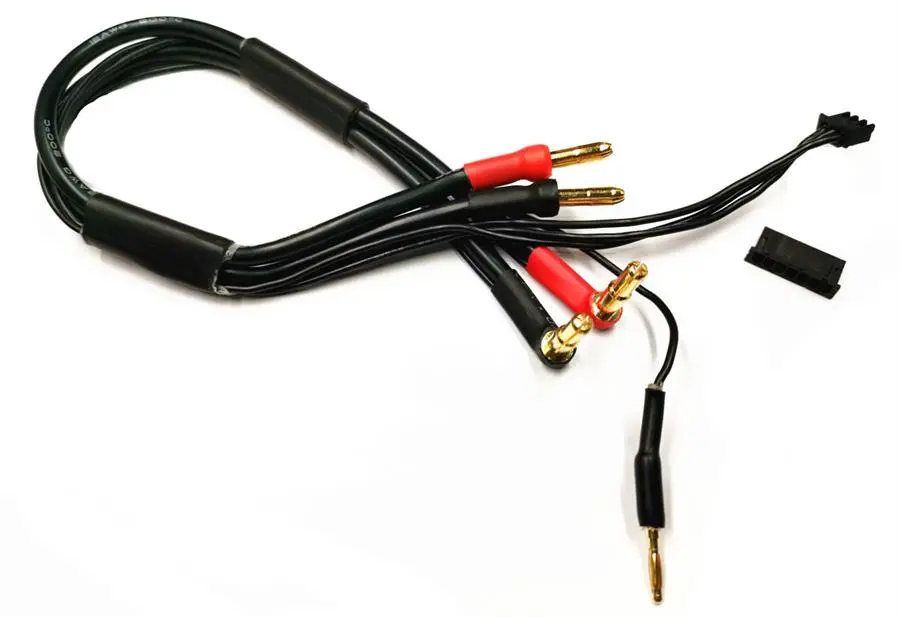 Mr33 2S All-Black Charging Lead - 300Mm - (4 / 5Mm Dual Plug - Xh) Mr33-Bcl 1