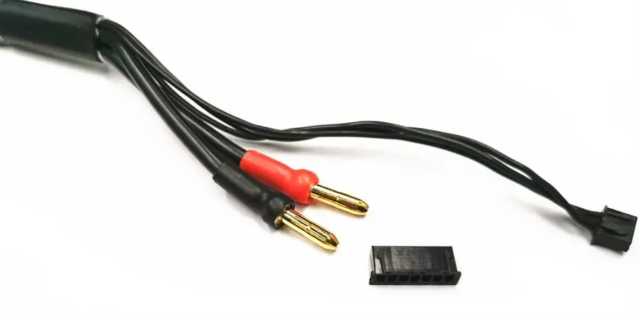 Mr33 2S All-Black Charging Lead - 300Mm - (4 / 5Mm Dual Plug - Xh) Mr33-Bcl 2