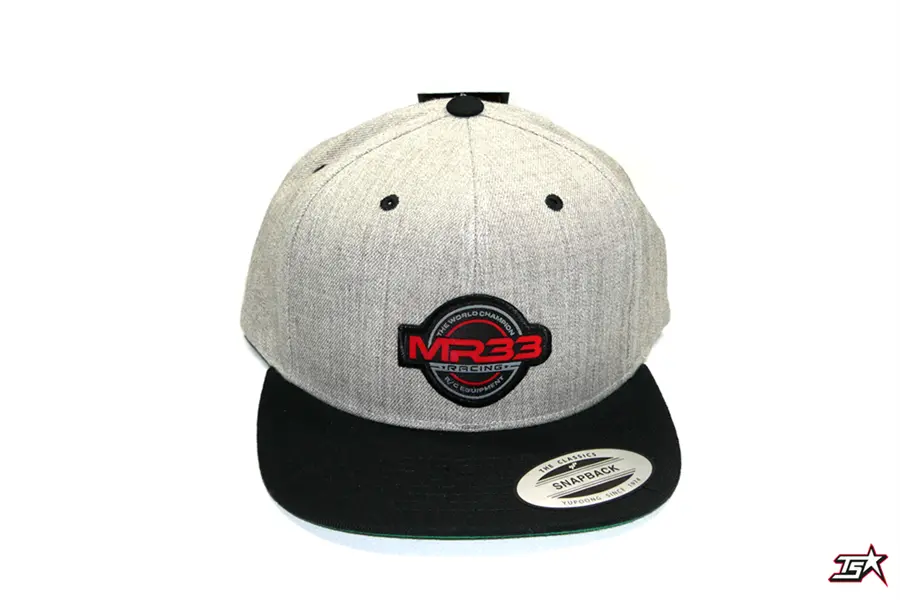 Mr33 Snapback With Logo Patch - Heather Gray  Mr33-Cap-Hg 1