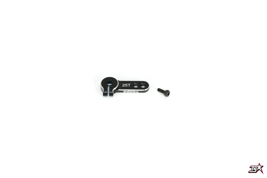 Mr33 Futaba Clamp Servo Horn 2-Hole (19 / 15Mm Black 25T)  Mr33-Csh-25T 1