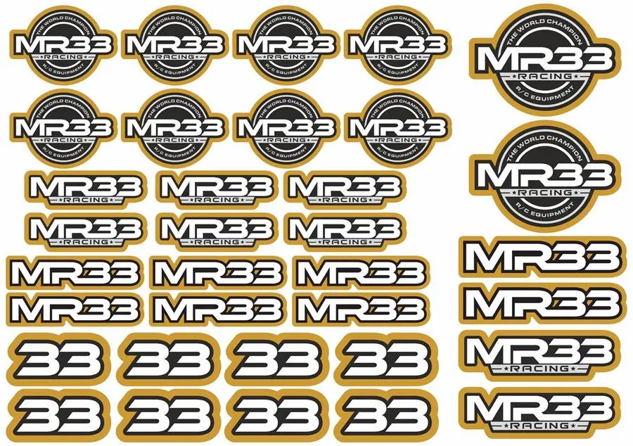Mr33 Decal Sheet - Gold  Mr33-Ds-G 1
