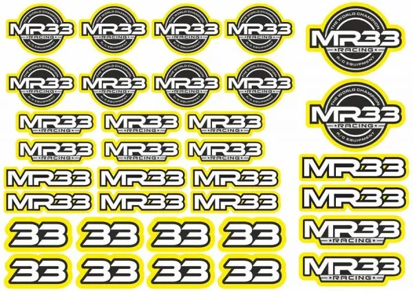 Mr33 Decal Sheet -Yellow  Mr33-Ds-Y 1