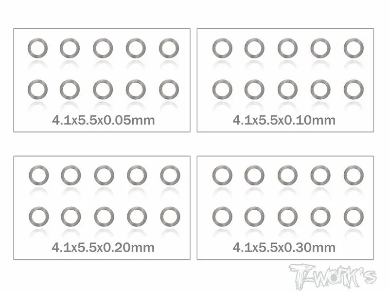 Mr33 Shim Washer Set 4Mm 0.05 / 0.1 / 0.2 / 0.3Mm (10Ea) Mr33-Sh-4 1