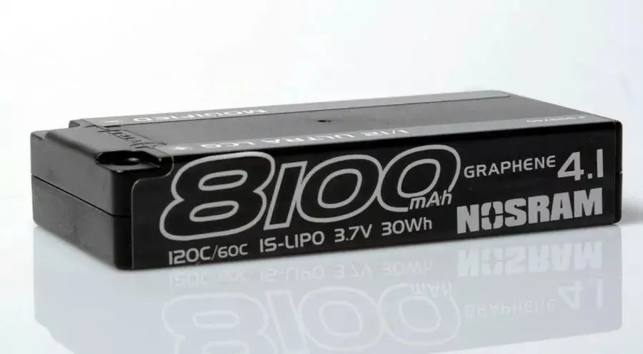 Nosram 1/12Th Ultra Lcg Graphene-4.1 8100Mah 120C - Hard Case 3.7V Lipo Battery 1