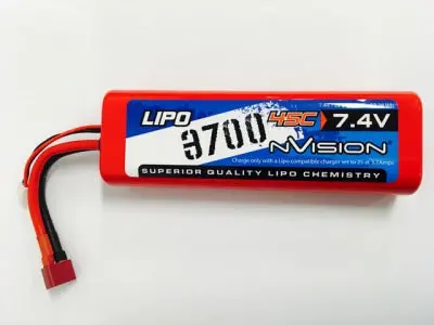 Nvision Sport Lipo 3700 45C 7.4V 2S Deans Nvo1110 1