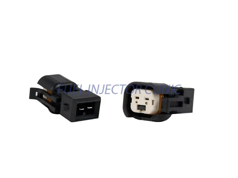 Set Of 4 Us Car/Ev6 (Female) To Jetronic/Ev1 Adapter (Male) Injector Plug Adaptors (Padputoj4) 1