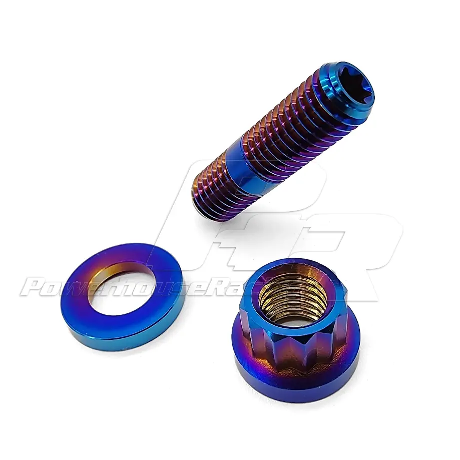 Phr - Powerhouse Racing Titanium Stud And Nut Kit For Manifold To Turbo (Set Of 4) 2