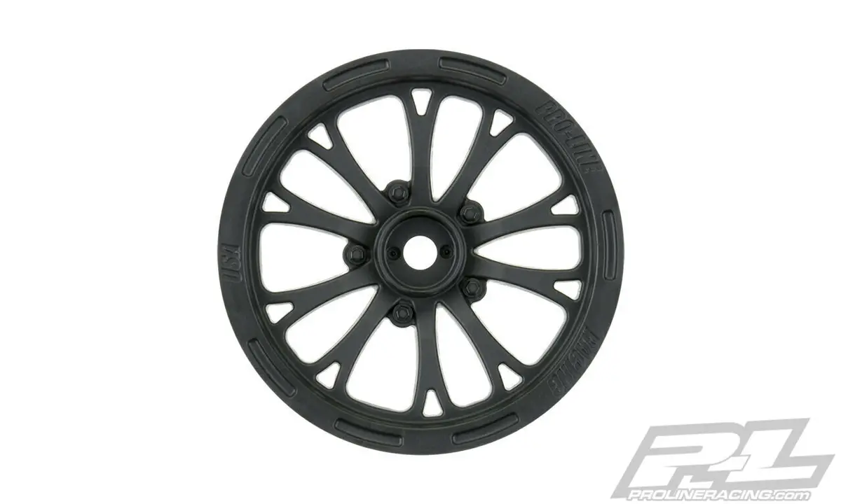 Pomona Drag Spec 2.2" Black Front Wheels (2) For Slash - Pr2775-03 2