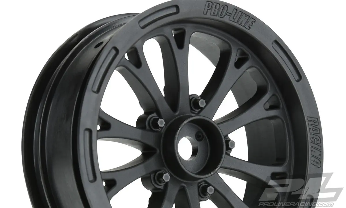 Pomona Drag Spec 2.2" Black Front Wheels (2) For Slash - Pr2775-03 1