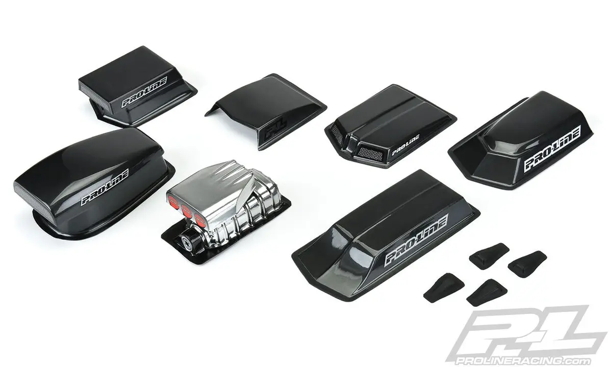 Proline No Prep Drag Racing Optional Hood Scoops And Blowers Variety Pack (Clear) - Pr6368-00 1