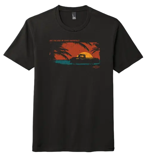 Chevy Trucks Beach Sunset T-Shirt 1