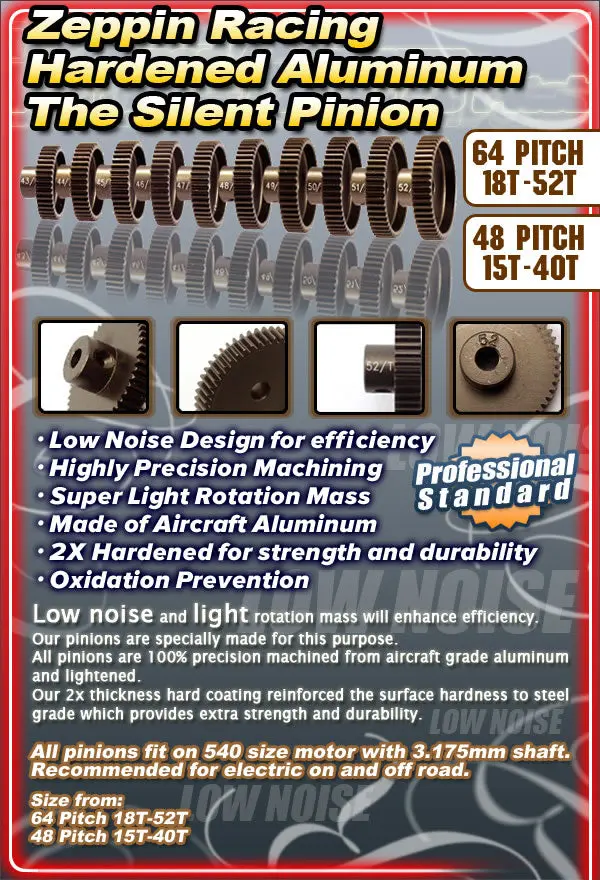 Zeppin Racing Pinion Gear 64P 24T 2