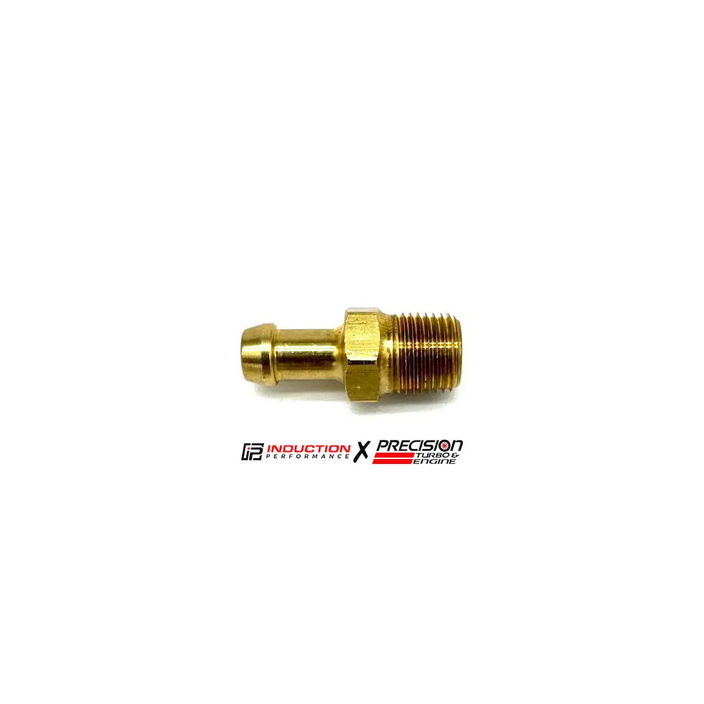 Precision Turbo And Engine - Compressor Cover Air Fitting 1/8 Npt To 1/4 Barb Straight 1