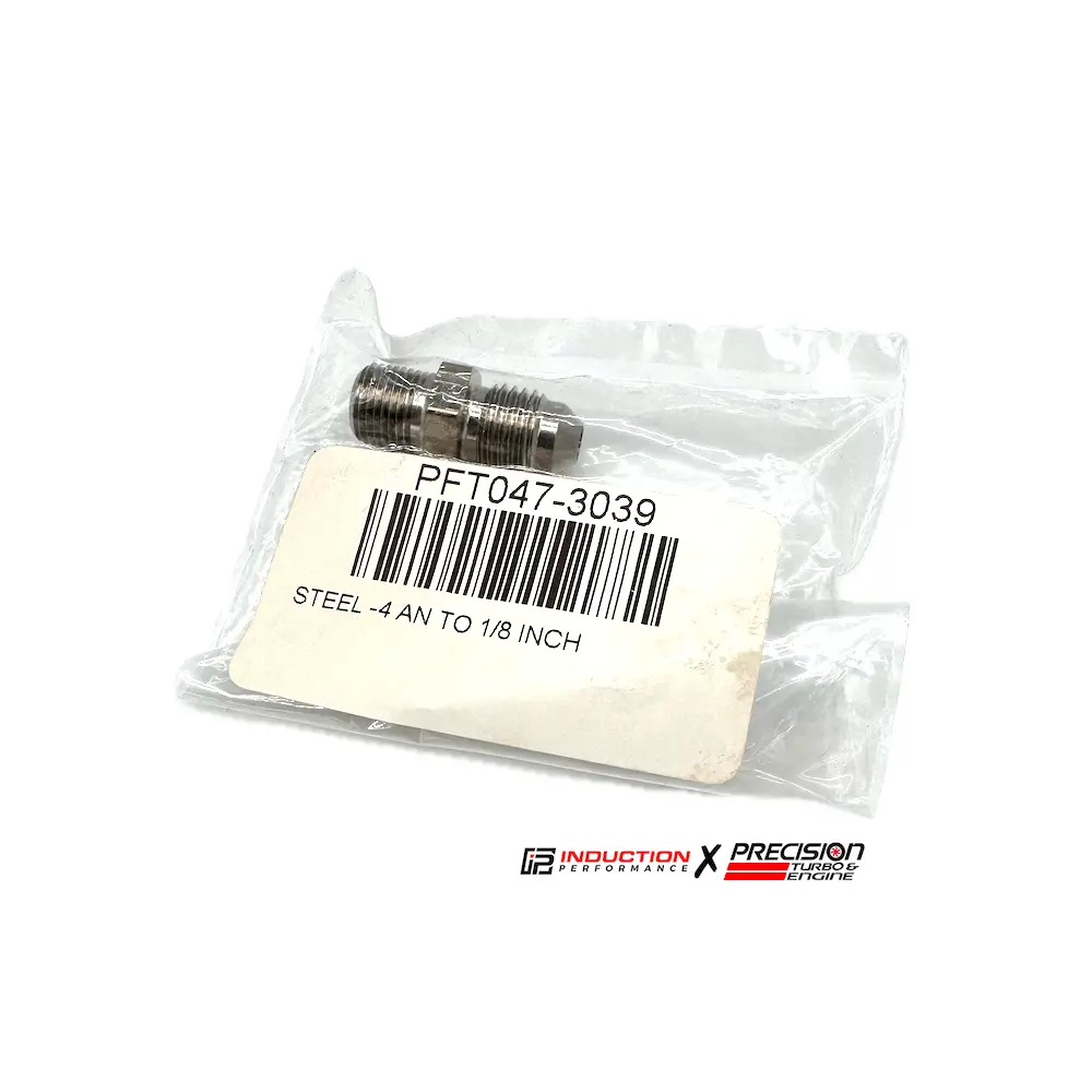 Precision Turbo And Engine - Oil Feed Fitting -4An To 1/8 Npt Steel 1