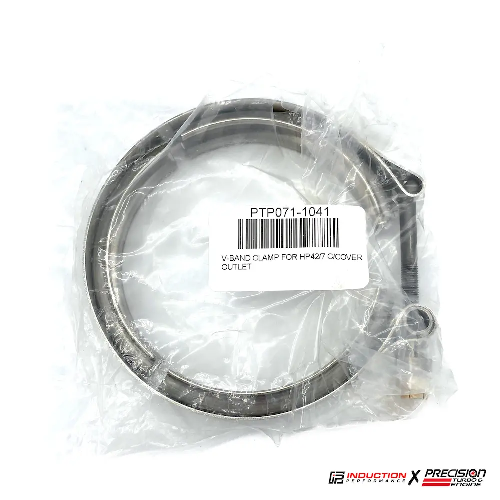 Precision Turbo And Engine - Sportsman And Pro Mod Compressor Cover Discharge V Band Clamp 1