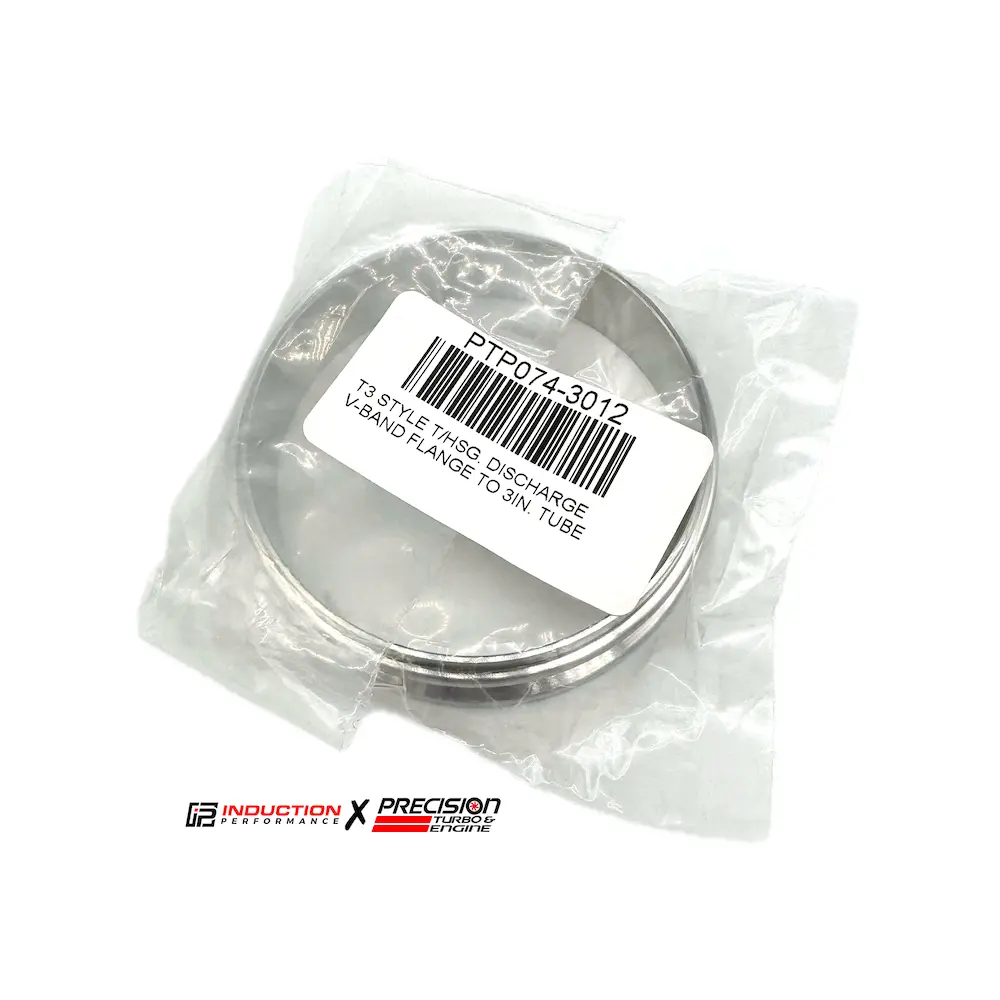 Precision Turbo And Engine -  T3 Turbine Housing V Band Discharge Flange To 3" Tubing 1