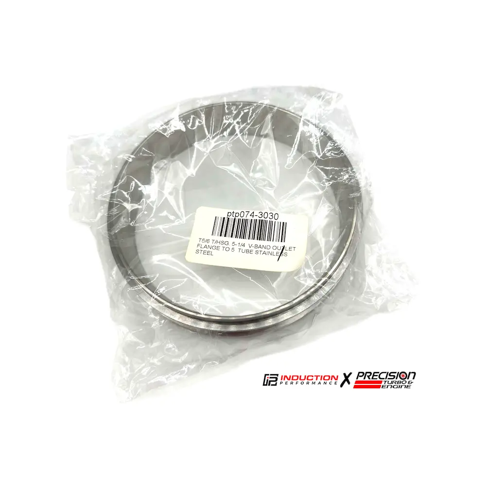 Precision Turbo And Engine - T5 T6 Turbine Housing V Band Outlet Flange To 5" Tubing 1