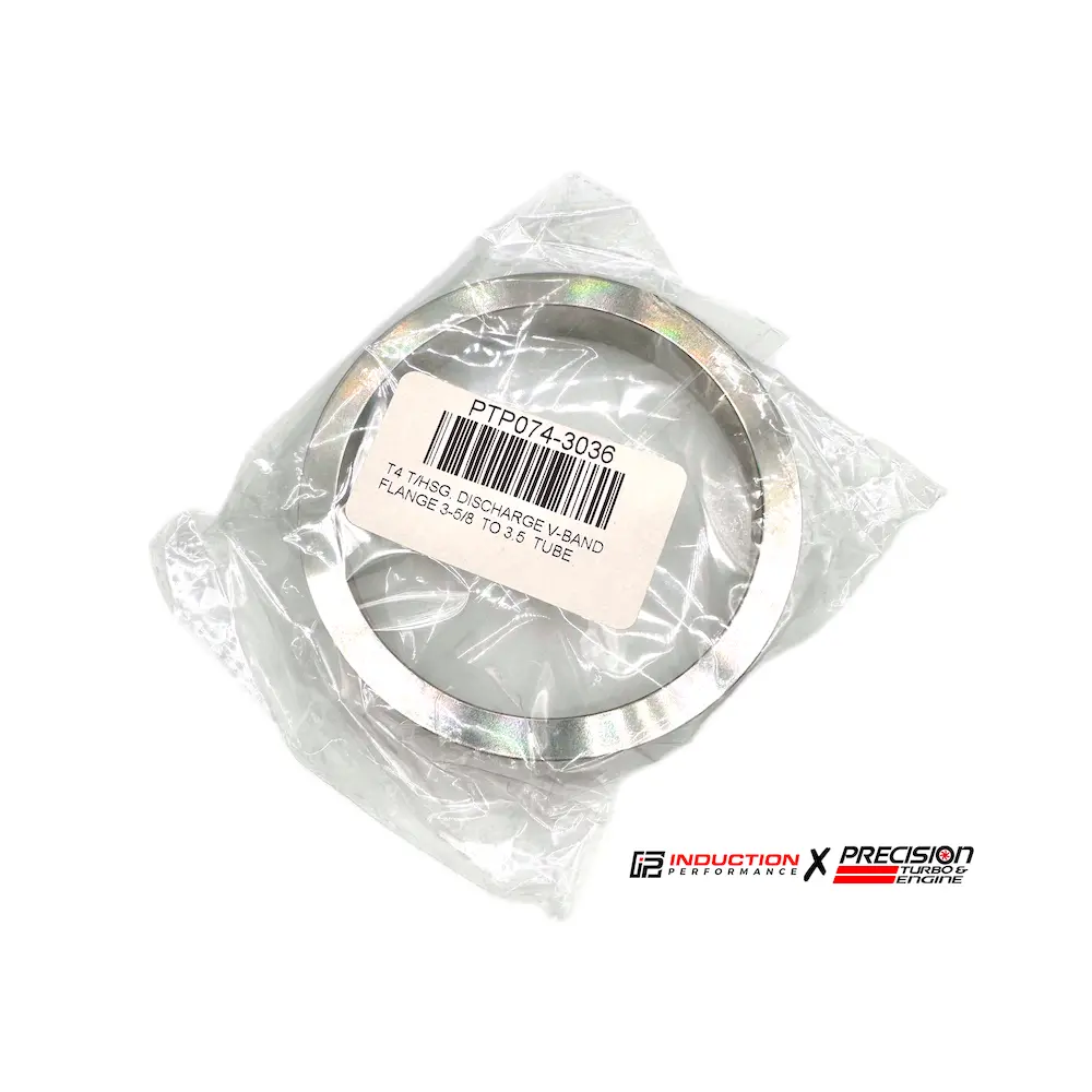 Precision Turbo And Engine - 3 5/8" T4 Turbine Housing V Band Discharge Flange To 3.5" Tubing 1