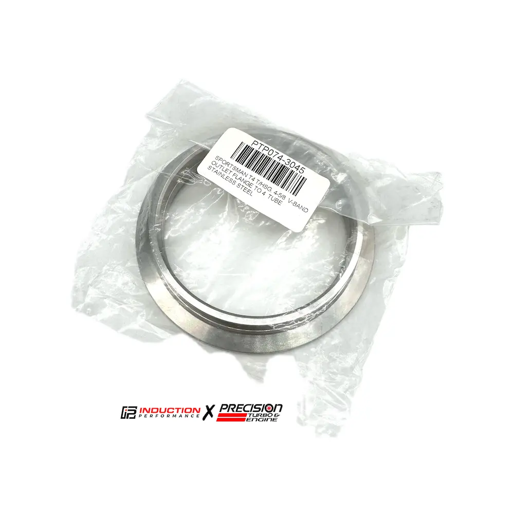 Precision Turbo And Engine - T4 Sportsman Turbine Housing V Band Discharge Flange To  4" Tubing 1