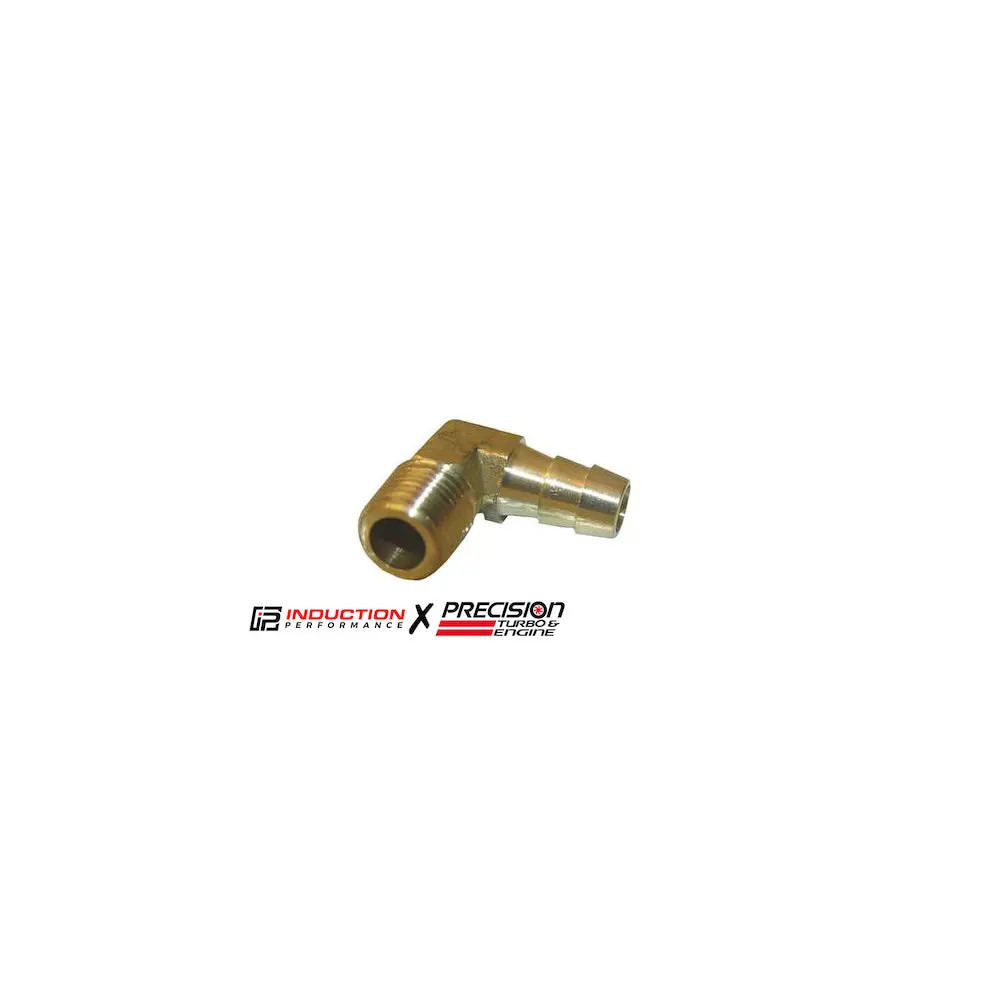 Precision Turbo And Engine - Compressor Cover Air Fitting 1/8 Npt To 1/4 Barb 90 Degree 1