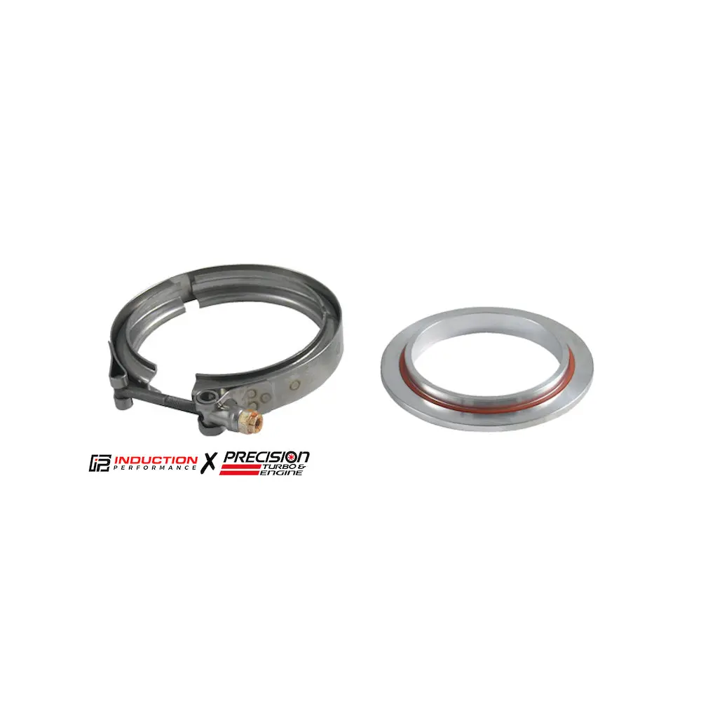 Precision Turbo And Engine - Sportsman And Pro Mod Compressor Cover Discharge Flange And Clamp Kit 1
