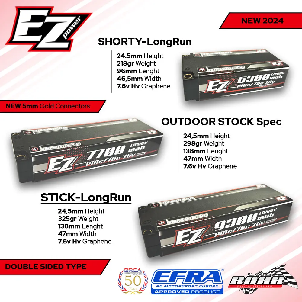 Ezpower 2S 7.6V 9300Mah 140C 'Long-Run' Lipo Hv Battery 2