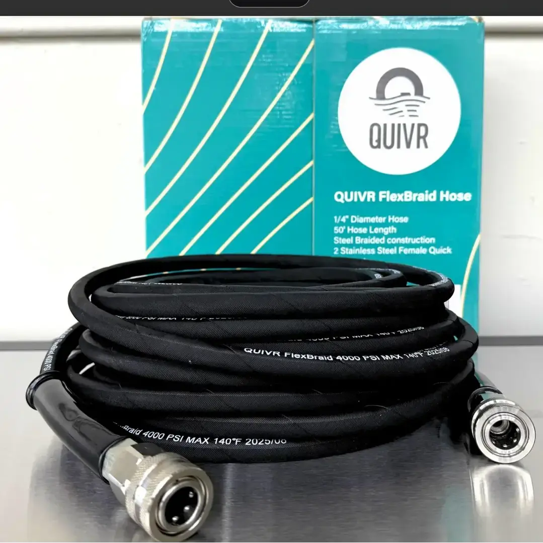 Quivrflex Pressure Wash Flexbraid Hose 50Ft 2