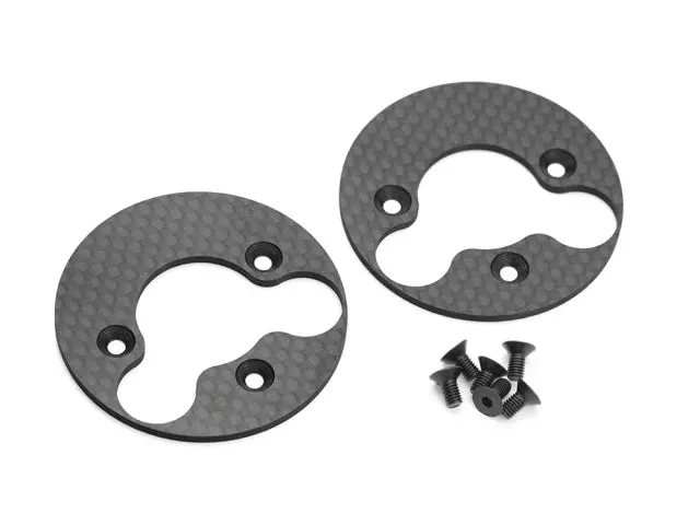 <R0190>  Rear Wheel Plate Carbon Graphite (Aerodisk) 2Pcs 1