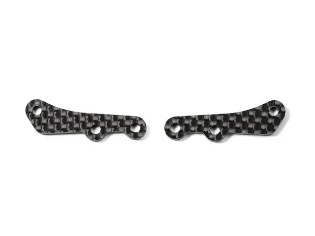 <R0242>  Rear Lower Arm Plate Lc (Carbon Graphite) 2Pcs 1