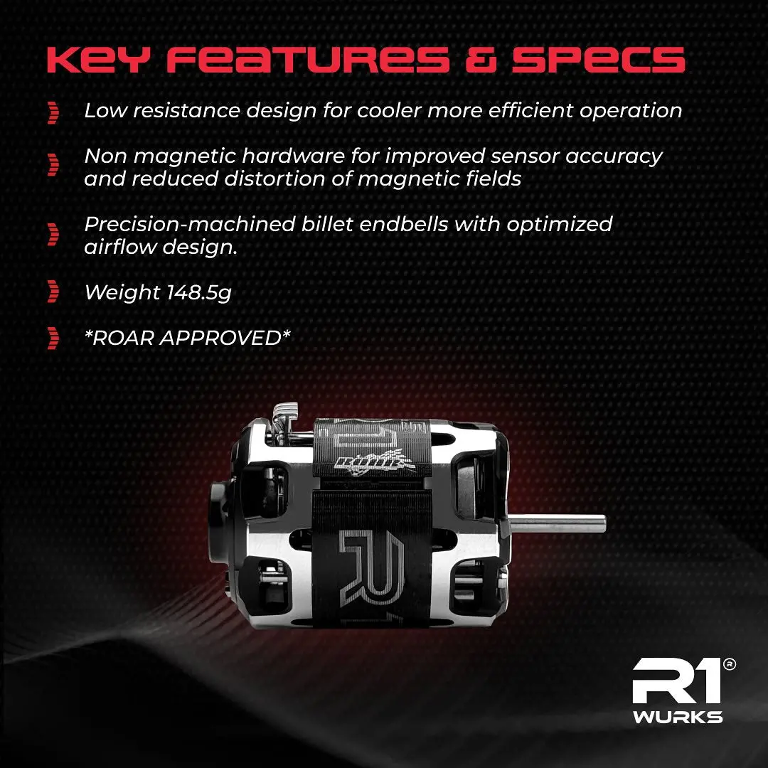R1 Wurks 020193 V30 13.5T Competition Brushless Motor 2