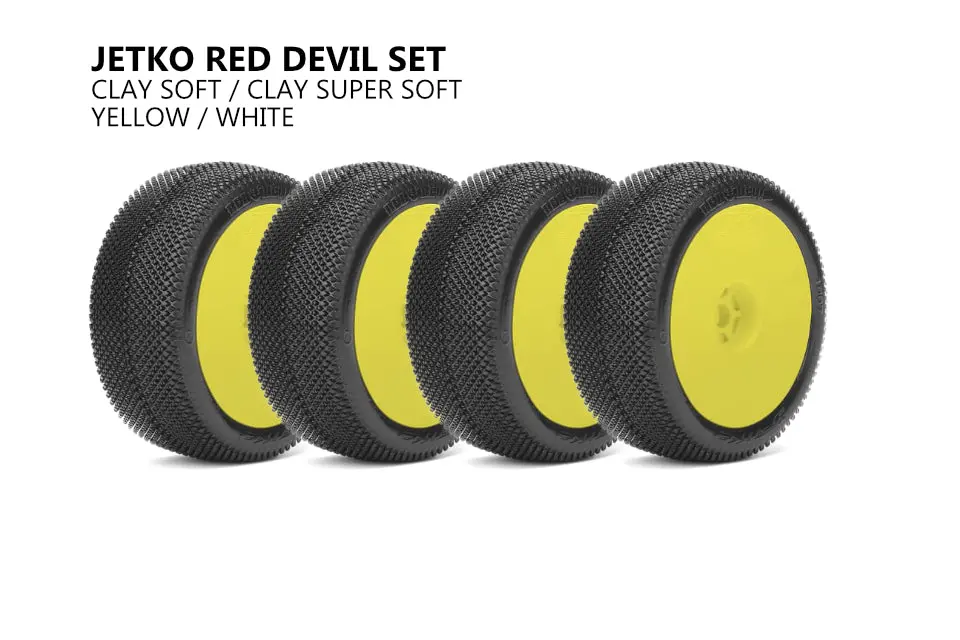 Jetko Red Devil 1/8 Buggy Clay Mounted Set (4Pc) 1