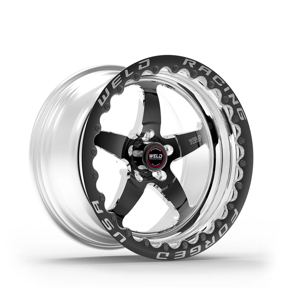 Weld Wheels Rt-S S71 Beadlock -- 15X10 5X4.5 7.5" Bs +51Mm -- Black Rear For Toyota Supra 1
