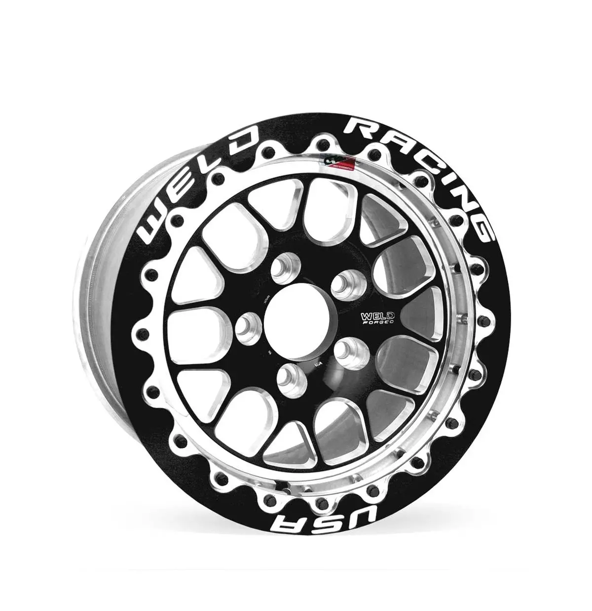 Weld Wheels Rt-S S77 Beadlock -- 15X10 5X4.5 7.5" Bs +51Mm -- Black Rear For Toyota Supra 1