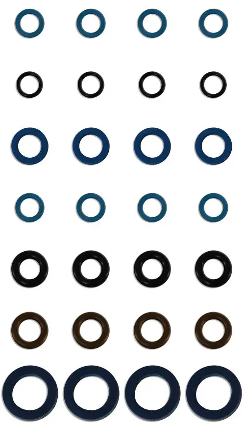 Seal Kit For Fuel Injector Clinic Honda/Acura Style And Subaru Sti Top-Feed Rail Conversion Injectors (Slk-115-7X4) 1