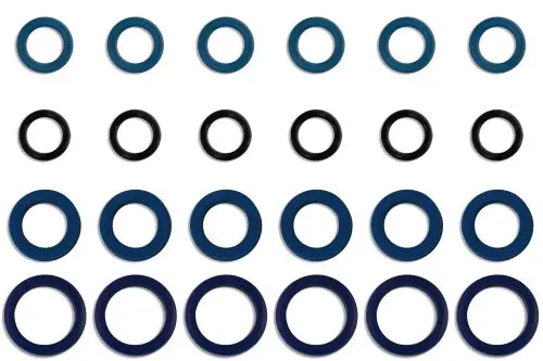 Seal Kit For Fuel Injector Clinic Low-Z 3000Gt Vr4, Rb26, Or 7M-Gte Injectors (Scribed Part Numbers Ending In "K") (Slk-135-185X6-K) 1