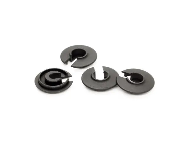 [Smj3570] Low Mounted Alu Shock Spring Retainer (-1Mm/Black/4Pcs) 1