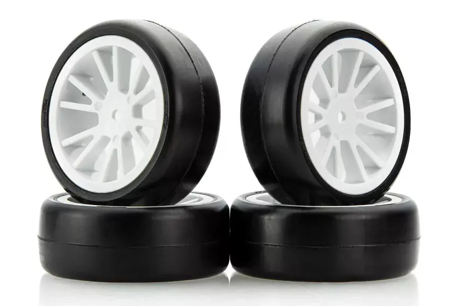 Solaris 36J Pre Glued High Performance Tyre Set (White Spoke) 1