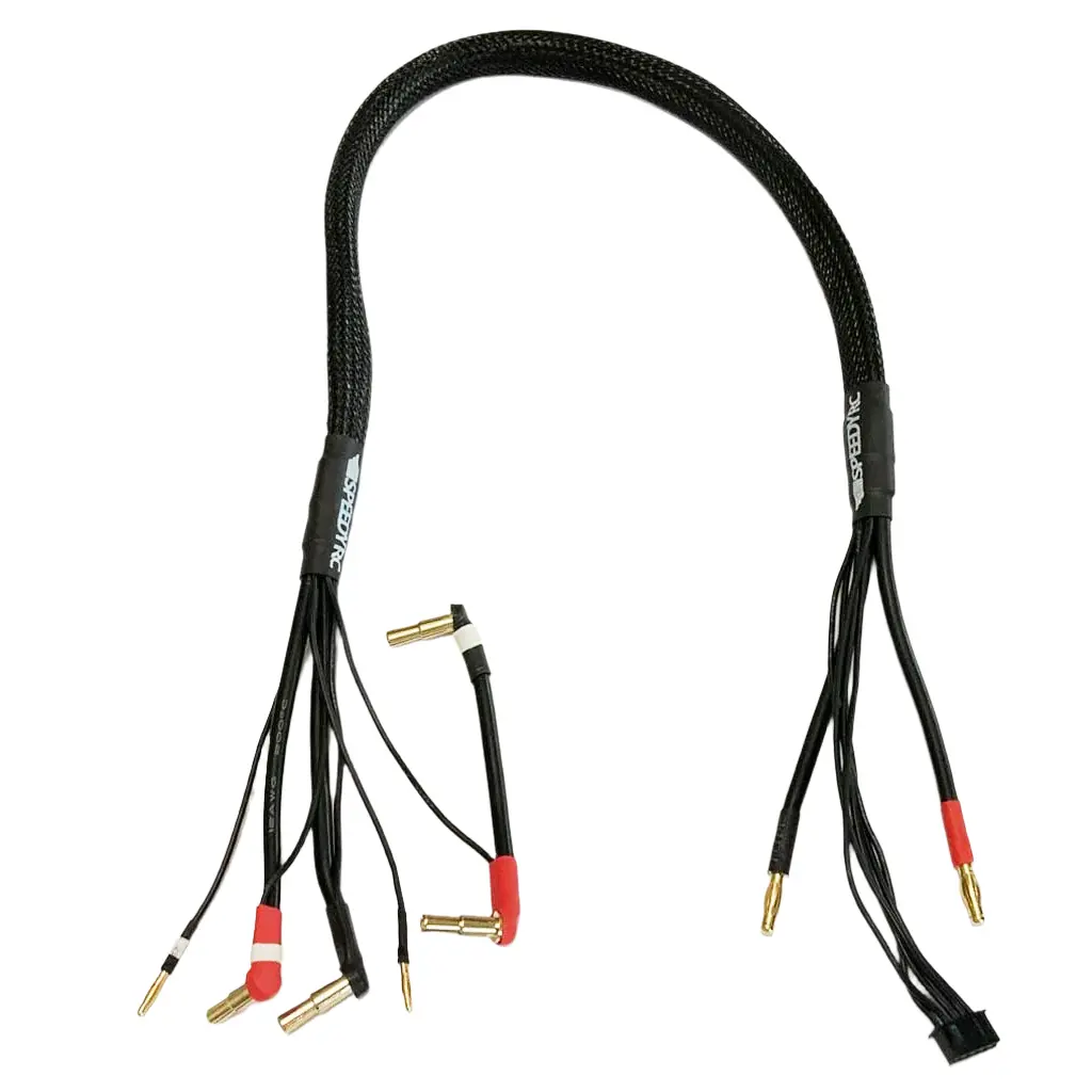 Dual 2S 4/5Mm Charge Lead (Black Wrap, 600Mm) 1