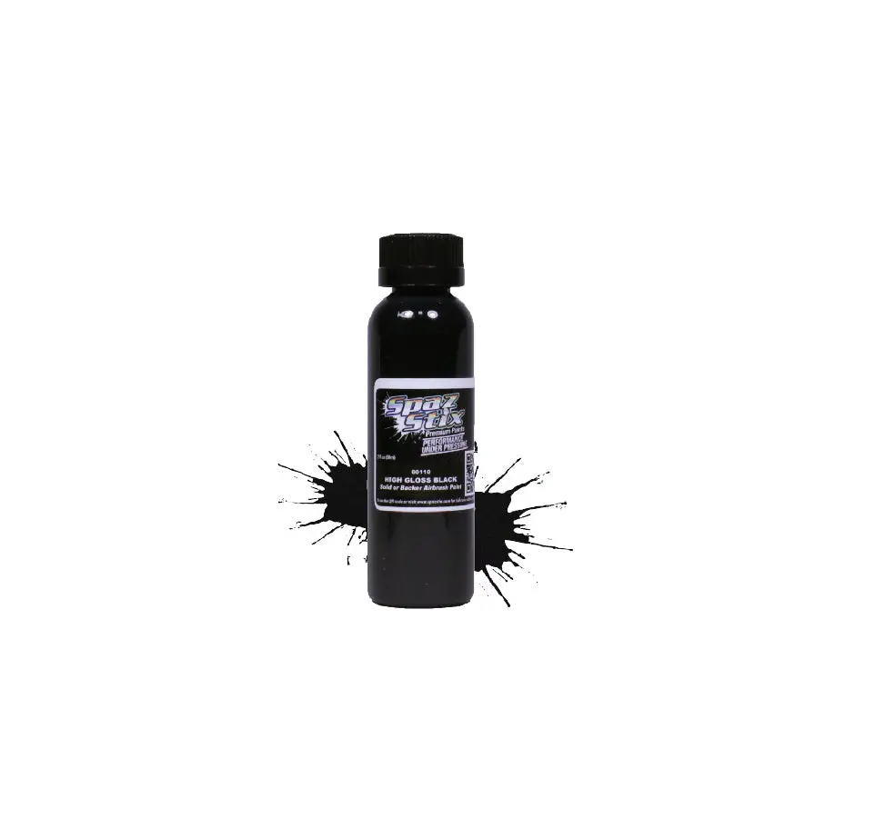 High Gloss Black / Backer Airbrush Paint 2Oz 1
