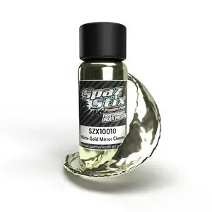 White Gold Mirror Chrome Airbrush Ready Paint, 2Oz Bottle 1