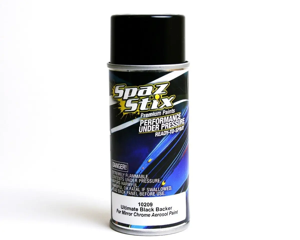 Spazstix Ultimate Black Backer For Mirror Chrome! Aerosol Paint 3.5Oz (Szxa10209) 1