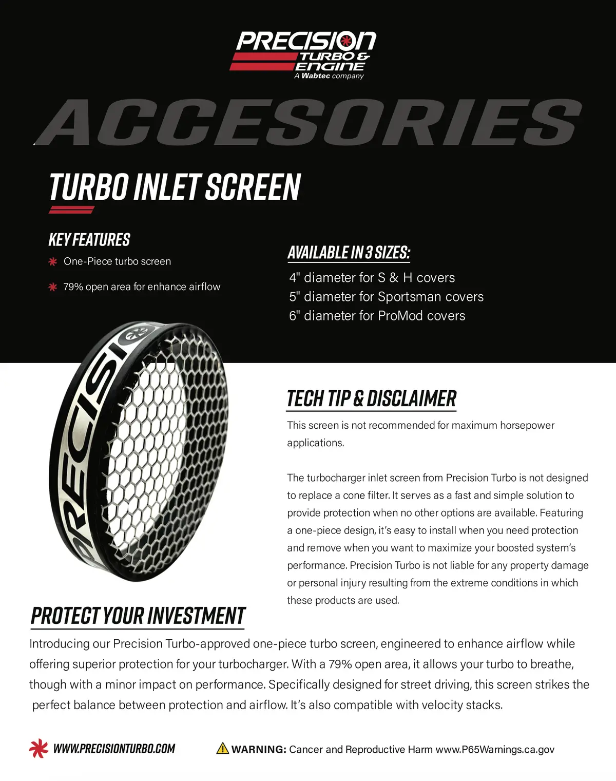 Precision Turbo And Engine - Turbo Inlet Screen 2