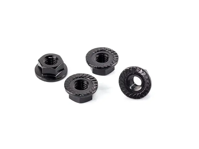 Infinity T216 Aluminum Serrate Flange Nut (4 Pieces) 1