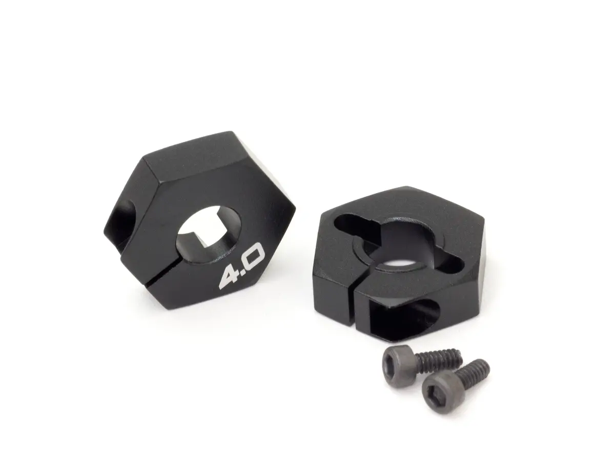 [T311] Alu Hex Wheel Hub (4.0Mm/Black/2Pcs) 1